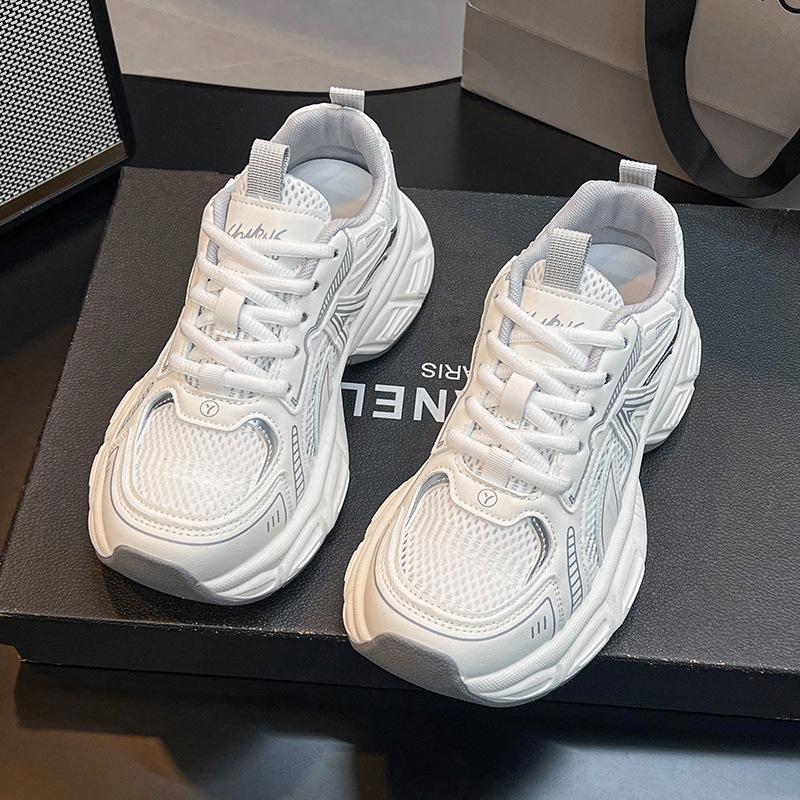 Thick-soled small man height increase versatile dad shoes 2025 new shoes women's popular soft-soled not tired feet sports women's shoes