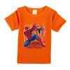 Summer New Childrens Tshirt Personalized Spider Man Printed Letter Half Sleeve Base Cotton Round Neck Parent Child Wear