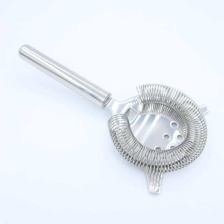 Stainless Steel Cocktail Strainer with Hollow Handle and Five-Hole Filter