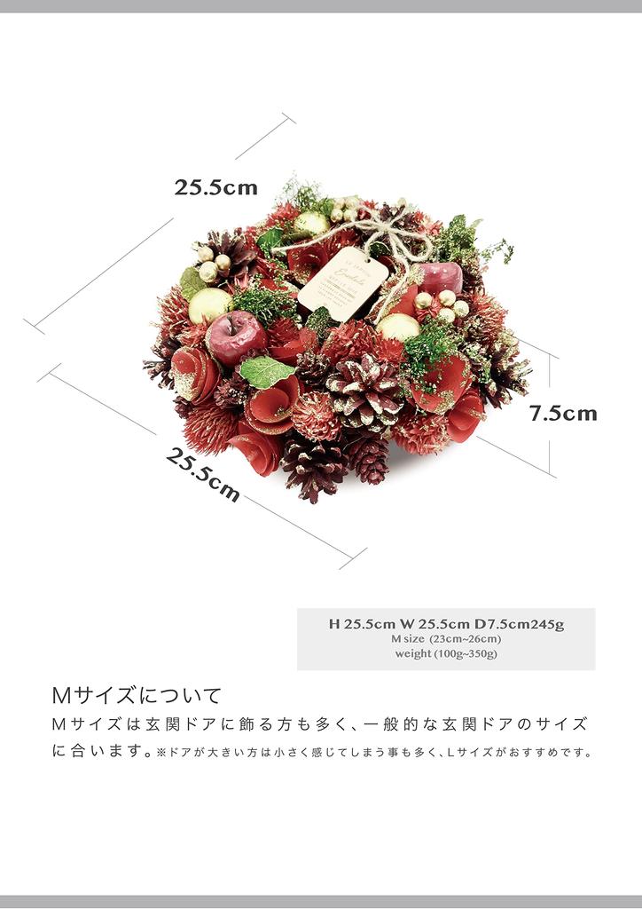 Mamawreath C Weihnachten Weihnachtsschmuck Blumenkranz Geschenkkranz Eingangsgeschenk Ewige Bedeutung M 25 cm x 6 cm Glitzerkugel [2025 Kranz] Größe