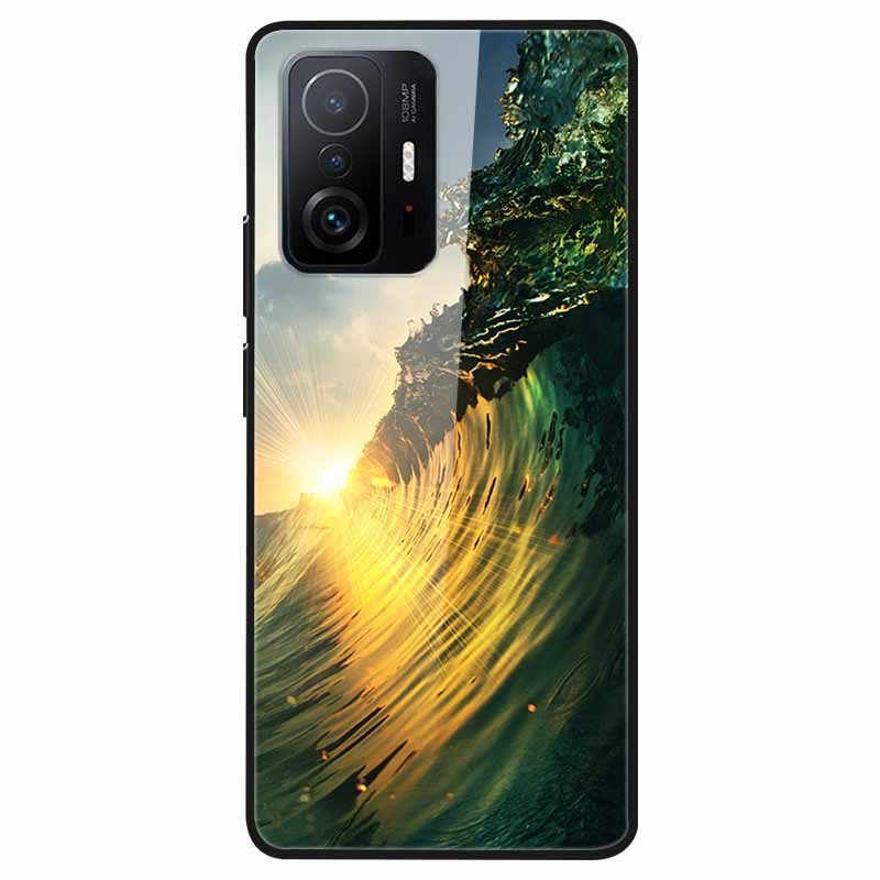 Tempered Glass Case For Xiaomi 11T Cover 6.67 Cool Bumper Hard glass Case For Xiaomi 11T Pro Case Mi 11T Pro Mi11T Capa Shells