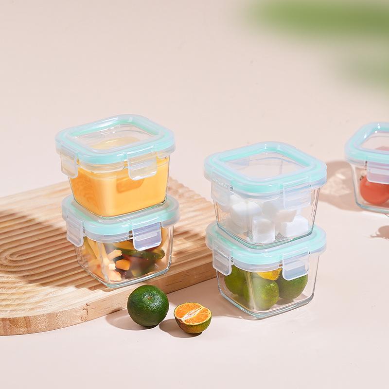 Infant Glass Food Storage Bowl with Lid – Ideal for Egg Custard & Rice Portions