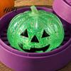 Stretchy Pumpkin Toy 1/4Pcs Halloween Stress Relief with Steamer, Glitter Anxiety Gadgets Head Squeeze Sensory Toy, Party Favors for Kids and Adults