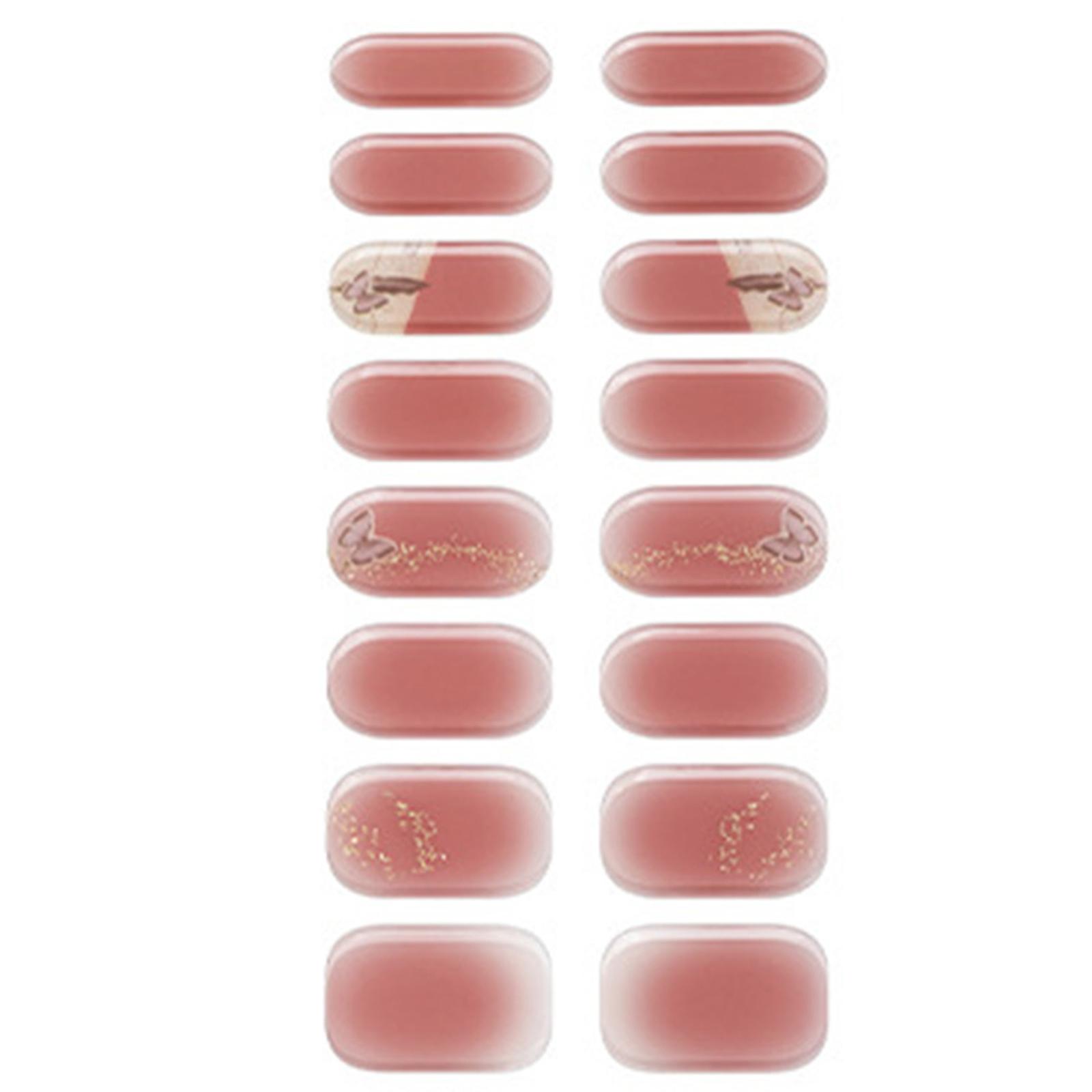 

Полуотвержденные гелевые полоски для ногтей, слайдеры, УФ/светодиодные лампы, клей, долговечный, полностью покрывающий гелевые полоски для ногтей, маникюр 255