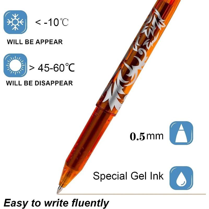 8/12 Piece Collection Multi-color Erasable Gel Pen 05mm Kawaii Pens Writing Creative Drawing Tools Office School Supply Stationery