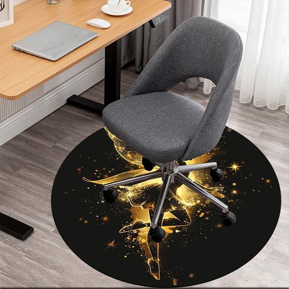 

Golden Fairy Wings Sparkle Night Wall Sticker Home Decor Art MuralRound Non-Slip chair mat chair carpet for office Rugs for Office Decor Gift For Vale 80cm by 80cm