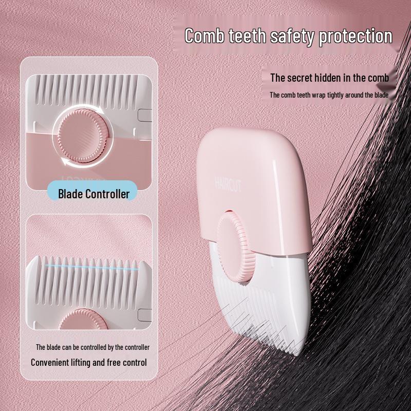 Multifunctional Hair Trimmer Comb for Girls - Split End, Thinning, and Haircut Tool