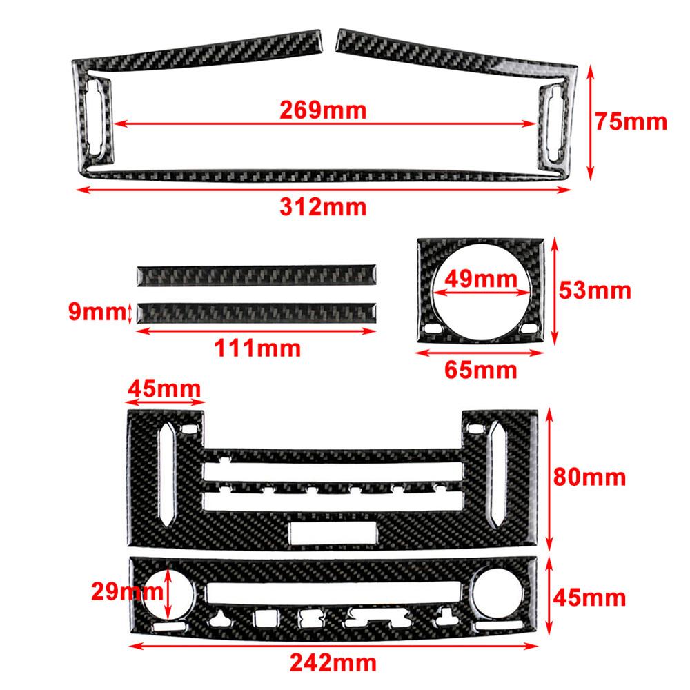 Air Vent AC & CD Panel Cover Trim Carbon Fiber For Lexus IS250 IS350 2014-2018