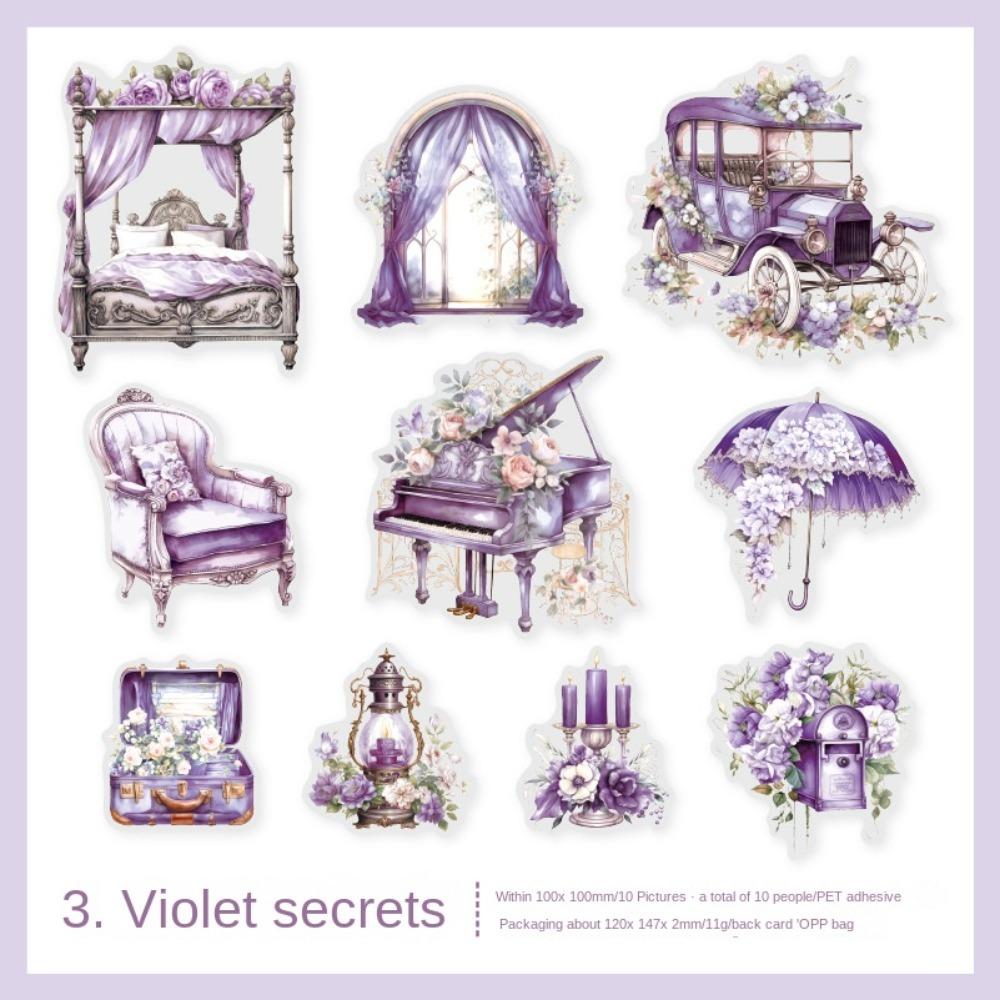 6Styles each20pcs Colorful Stickers Vintage Vintage Stickers Floral Stickers  Journal