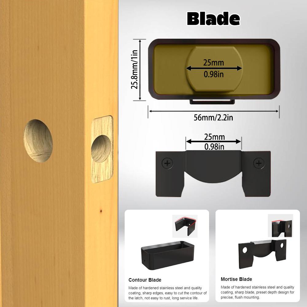 Door Latch Tenon Groove Tool Installation Kit