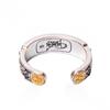 Adjustable Open Ring Men Women Vintage Chinese Calligraphy Style Geometric Band Copper Jewelry