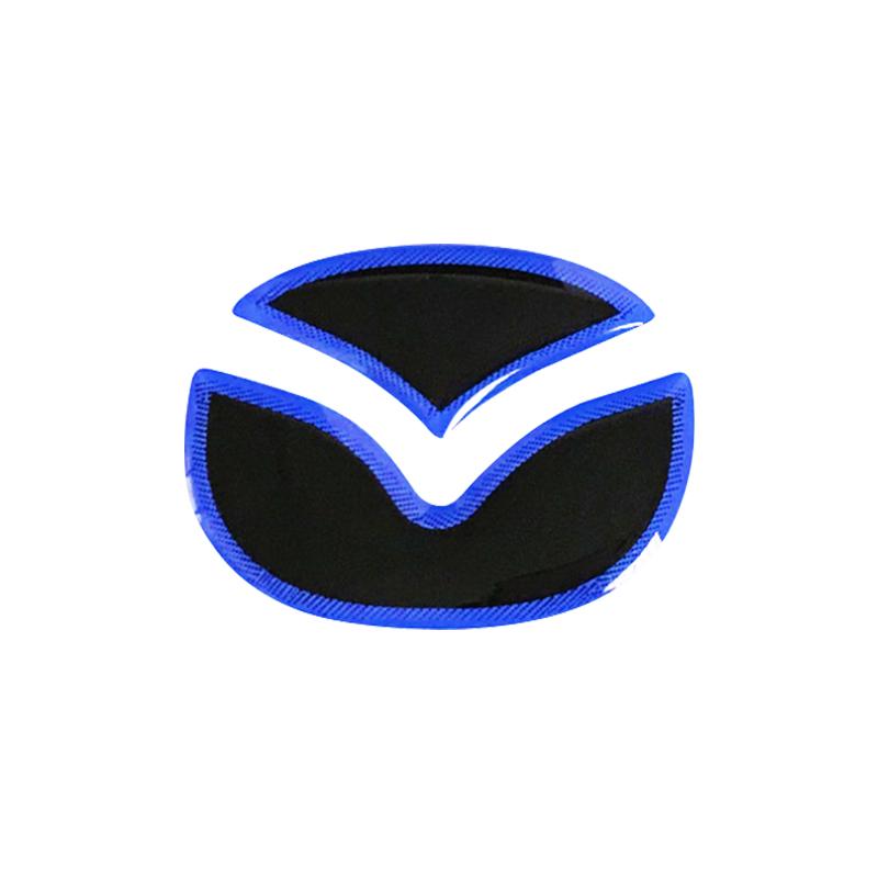 1 pz Adesivi Logo Volante Auto Blu Rosso Decalcomanie Decorative Styling Auto Adesivo per Mazda Axela ATENZA CX-5 CX-4 Articoli per Auto