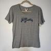 VTG Harley-Davidson Gray Blue Y2K Glitter T-Shirt 2000s Motorcycle Womens XL USA