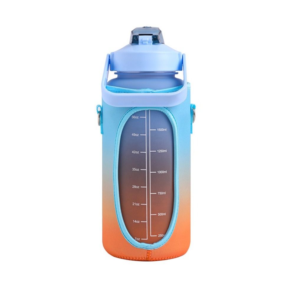 Half Gallon Water Bottle Cover 2L Capacity Thermo Pouch Carrying Strap Water Bottle Case  Gym