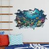 Removable 3D Underwater World Shark Wall Sticker Underwater World Wall Art Sticker  Bedroom Decor