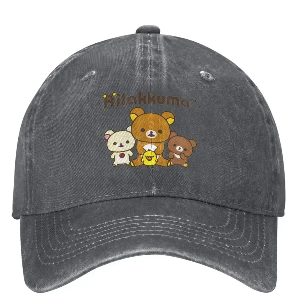 Rilakkuma Logo Casual Baseball Cap Spring Trucker Hat Wholesale Tennis Skate Hip Hop Hats UnisexTeens y2k Cool Baseball Caps