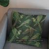 2D Golden Birds And Leaves Pattern Pillow Cover Pattern Cushion Cover Suitable For Sofa Bedroom Car Pillow Cover