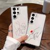Mom Daughter Son Dad Hold Hands Phone Case Silicone For Samsung S30,23,21,22,20 FE lite,S10,9,PIus Note20ultra Soft Transparent