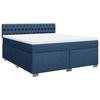 Maison Exclusive - Sommier à lattes de lit avec matelas Bleu 180x200 cm Tissu