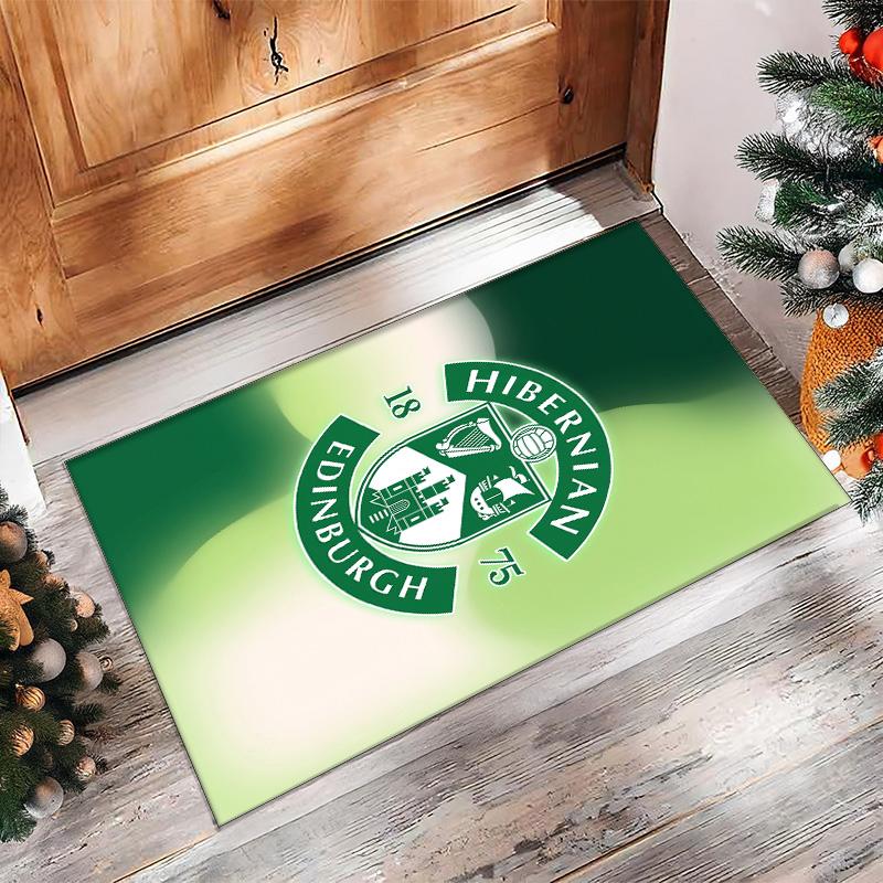 Tappeto Morbido per Pavimento Antiscivolo Hibernian FC Calcio Calcio Modello Tappeto per Interni Tappetino Decorazione Sportiva per Camera da Letto