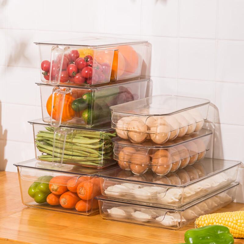Wutuo Clear Refrigerator Organizer with Lid