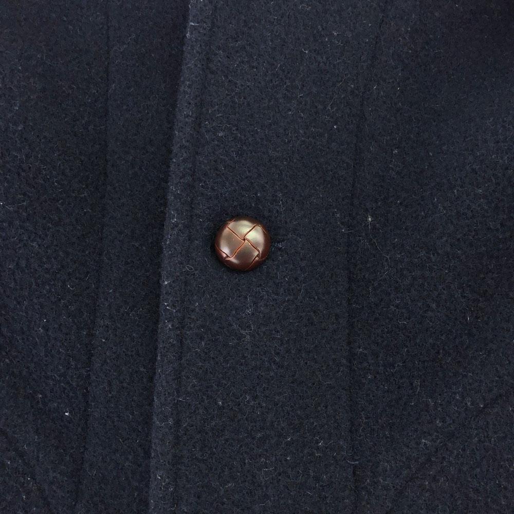 Danton Logo patch Hooded Melton Wool coat 36 Navy made in Japan Men's Used