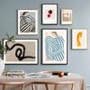 Abstract Women Curvy Pajamas Striped Posters and Prints, Line Geometry, Botanical Wall Art, Canvas Painting, Living Room, Home D