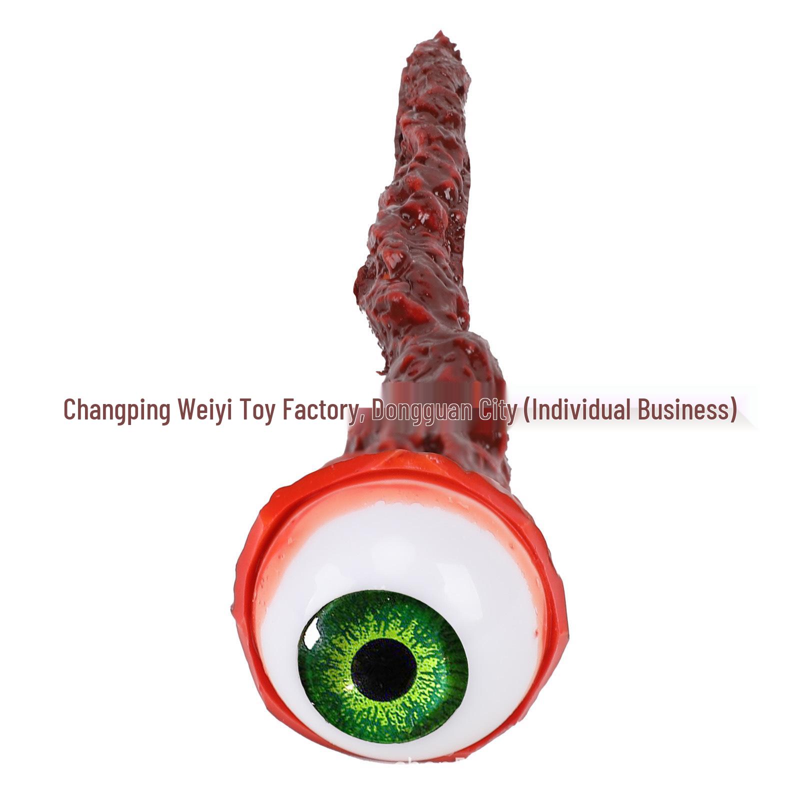 Spooky Demon Bloodshot Eyes Latex Prop: Halloween Decoration