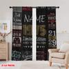 2pcs,2D Plane Printing Light Filtering Curtains Vintage1975Celebration Polyester Woven (without Rod) Outdoor Decorations for