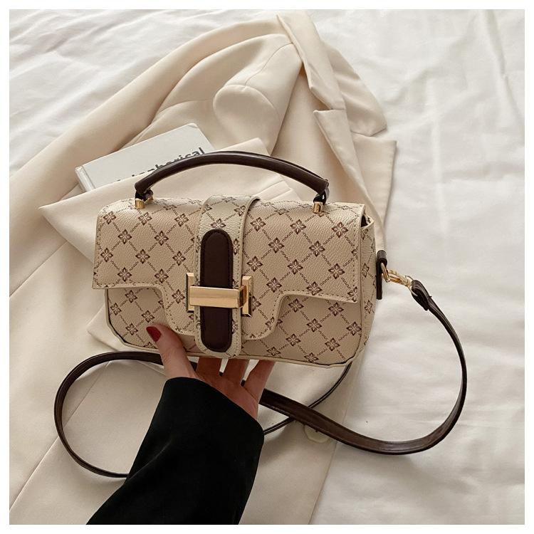 Printing Temperament Retro 2025 Large Capacity Casual New Portable Shoulder Crossbody Armpit Small Square Bag