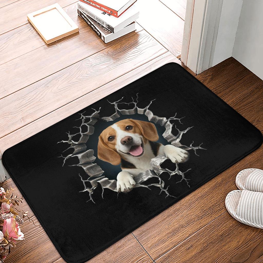 Retro-Fußmatte mit Dackelmotiv (40 x 60 cm) – Anti-Rutsch-Teppich für Bad, Küche und Wohnzimmer