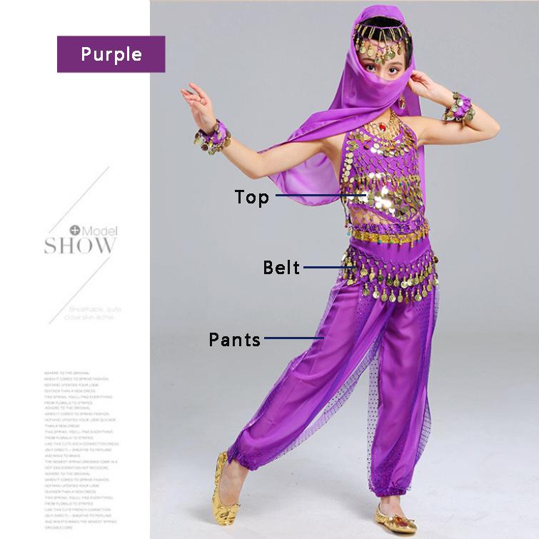 

Kids Belly Dance Costumes Set Oriental Dance Girls Belly Dancing India Belly Dance Clothes Bellydance Child Kids Indian 6 Colors XXL