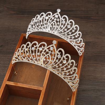 Svatební pokrývky hlavy ze slitiny korunky Vlasové doplňky Banket Party Čelenka do vlasů Korunka ze slitiny drahokamu