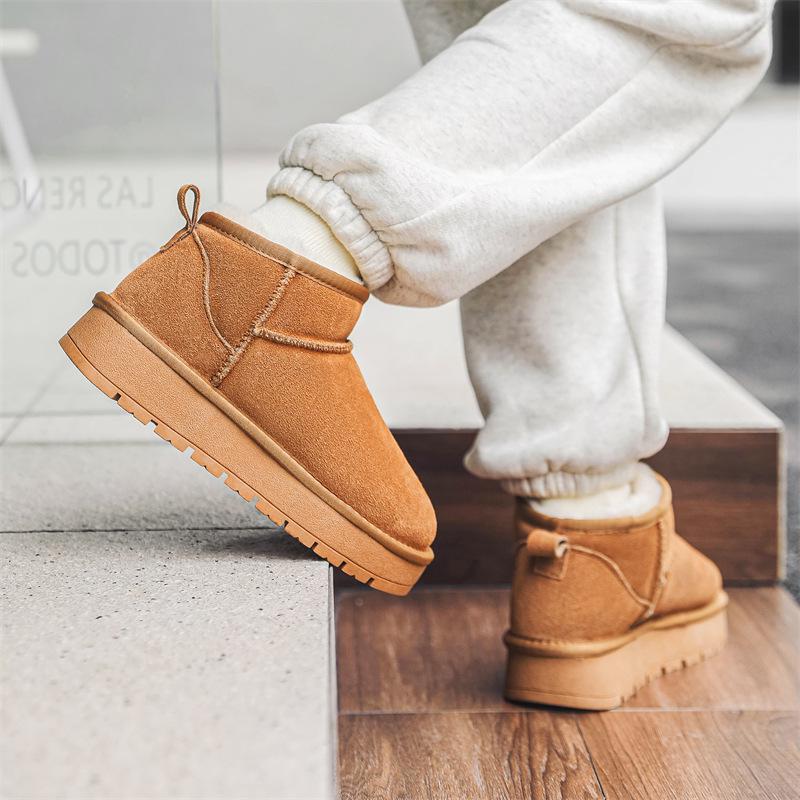 2025 Women's Thick-Soled Sheepskin Snow Boots, Fleece-Lined & Non-Slip