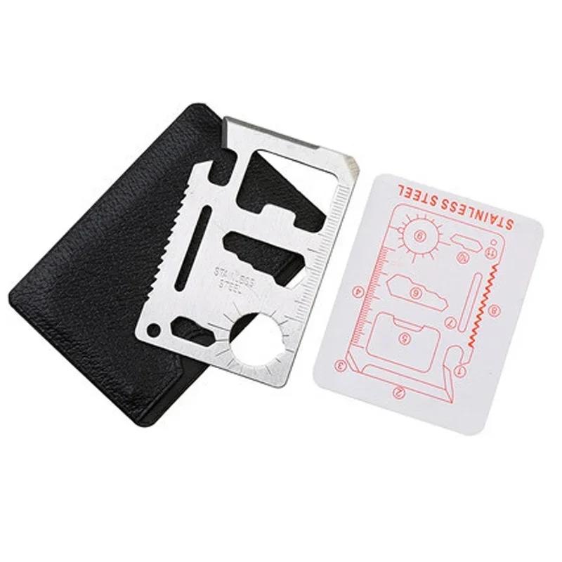 1PC 11 In 1 Outdor Multifunction Pocket Tools Camping Hiking  EDC Survival Tool Stainless Steel Knife Opener Hiking Accessories