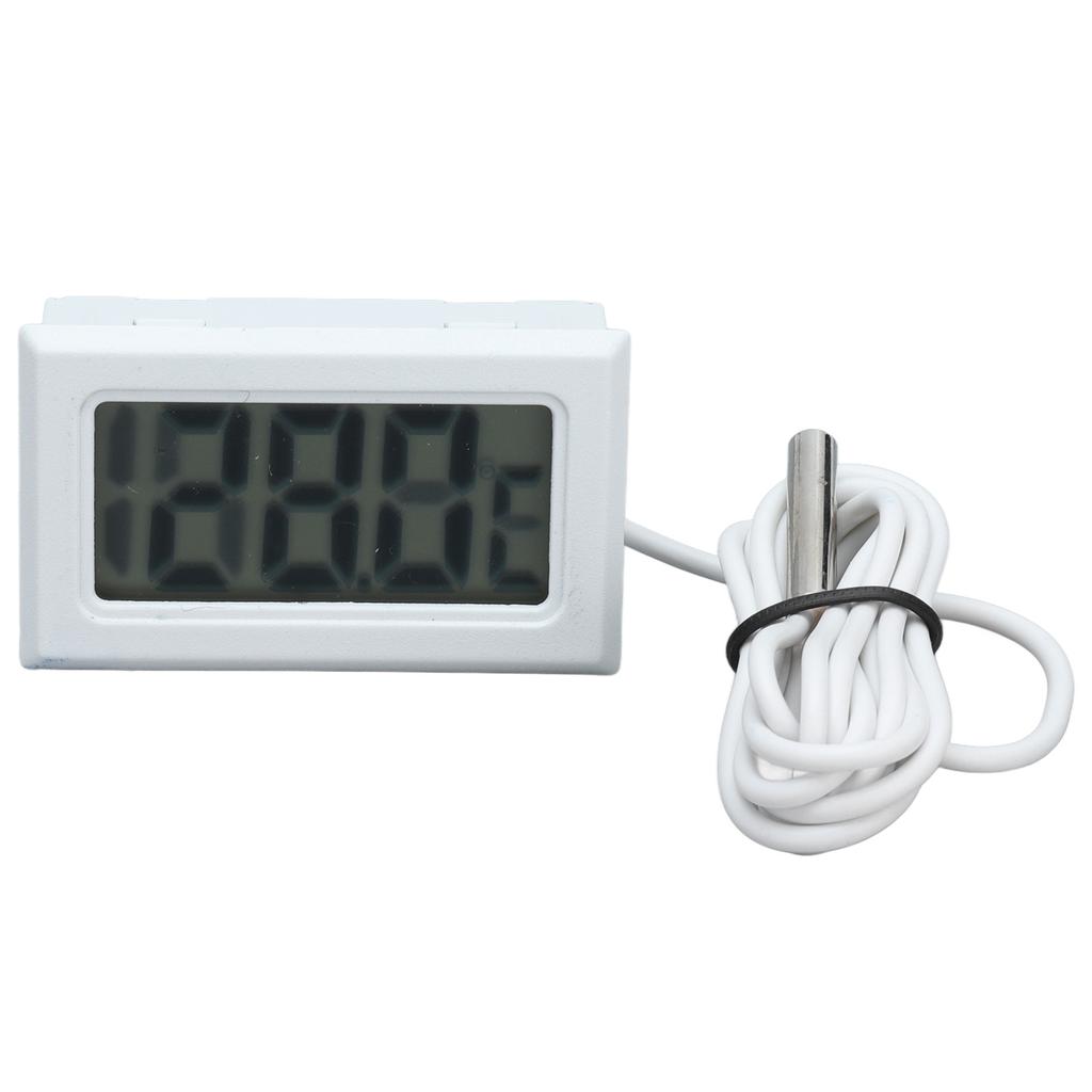 2Pcs Electronic Digital Thermometer Thermostat Temperature Meter 2s Refresh with ProbeWhite