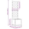 Garden Planter Grey 40 x 40 x 143 cm PP