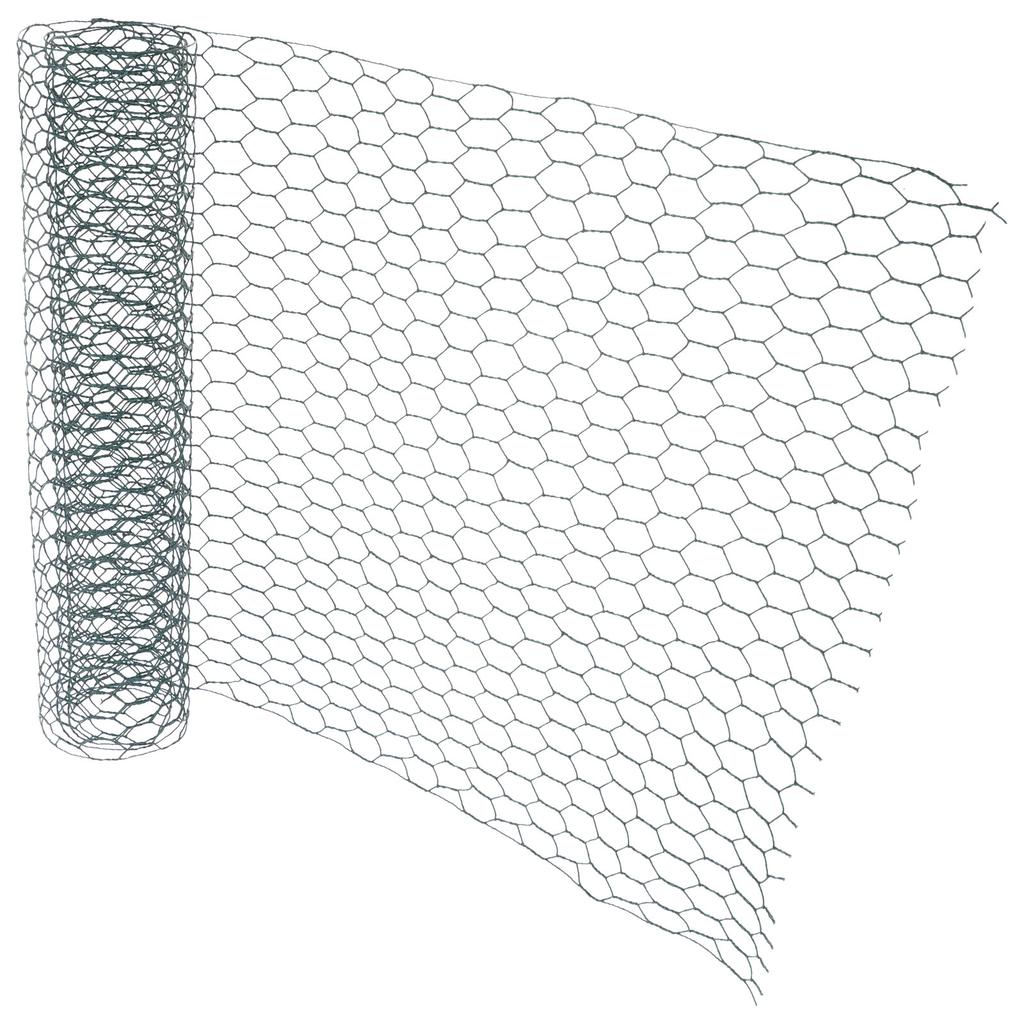 Chicken Cage Wire Mesh Poultry Fence Green-coated Vegetable Garden Fence Netting Mesh Hexagonal Iron Wire Fence 35cm*100cm
