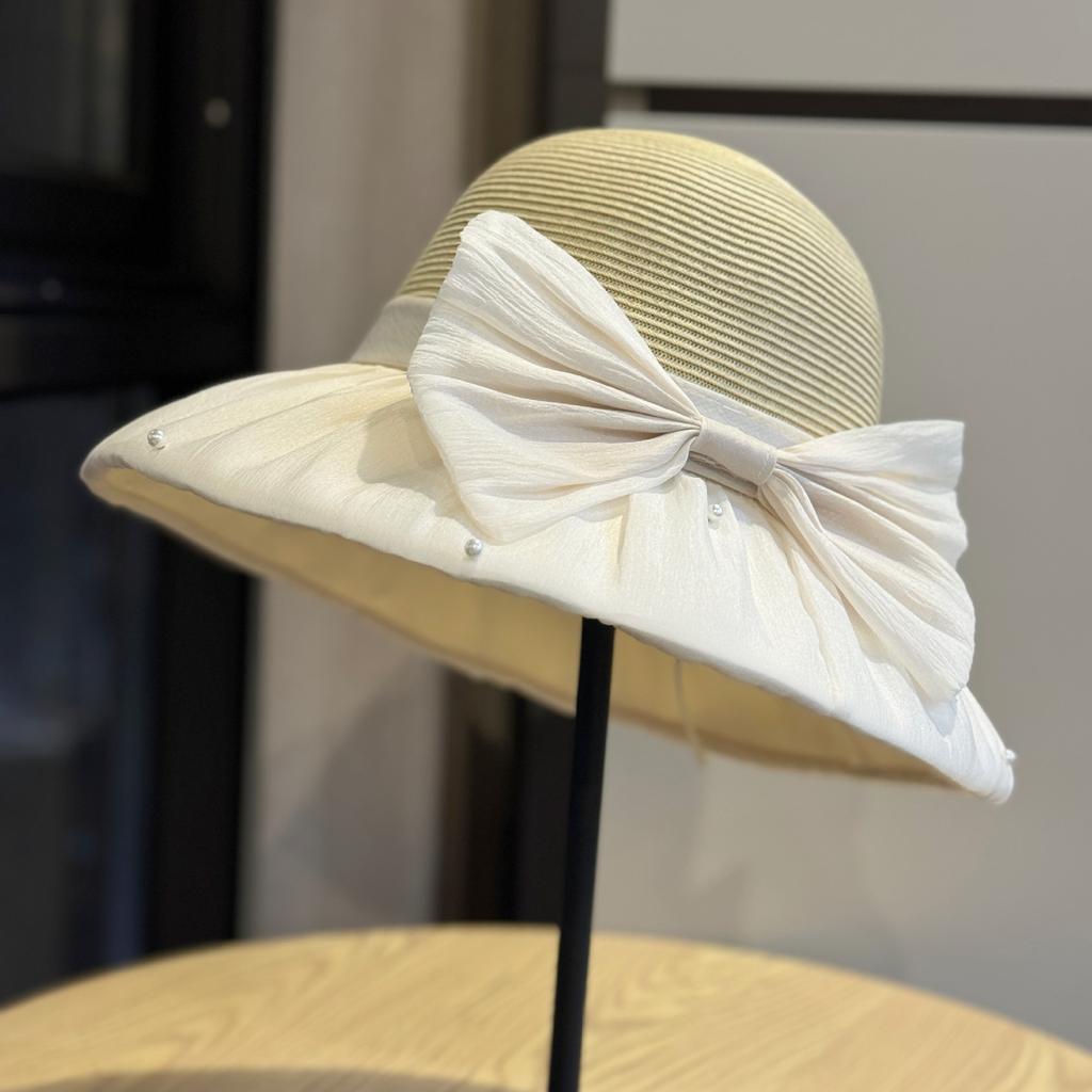 2026New women's summer hat with large brim, sun protection, UV protection, Korean style, sweet face-covering fisherman hat