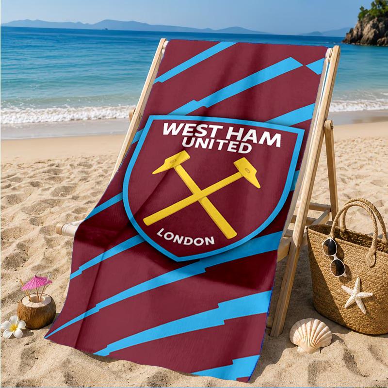 West Football Printed Microfiber Beach Towel, Soft And Absorbent, Quick-Dry, Ideal for Summer Travel, Beach Essential, Swimming Pool