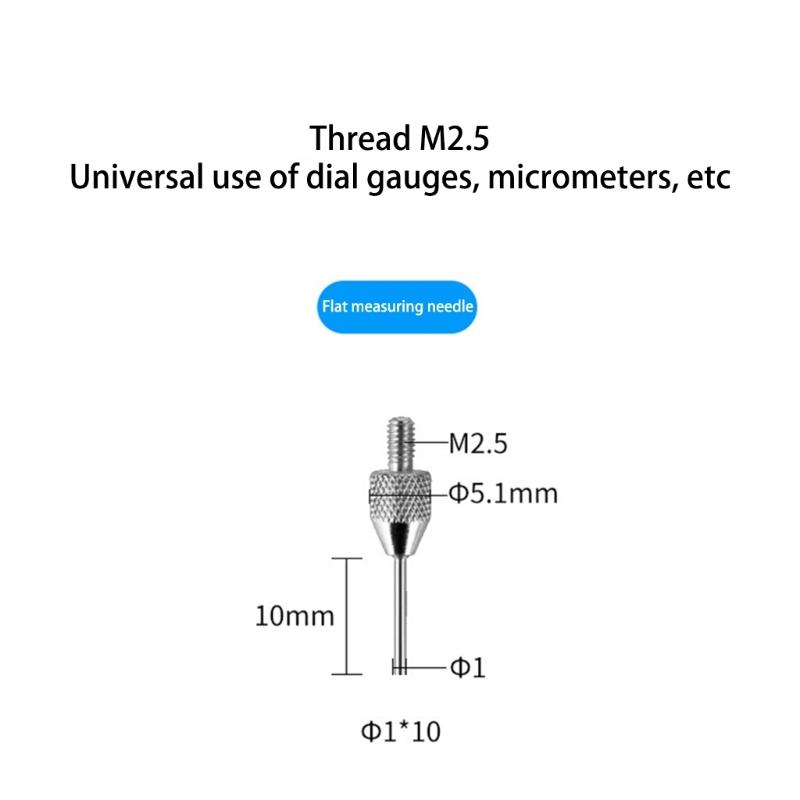Needle Contact Point Sets for Dial Indicators Depth Gauge 4-48UNF Thread Shank 0.15mm 0.3mm 1.0mm 1.5mm 2.0mm Diameter