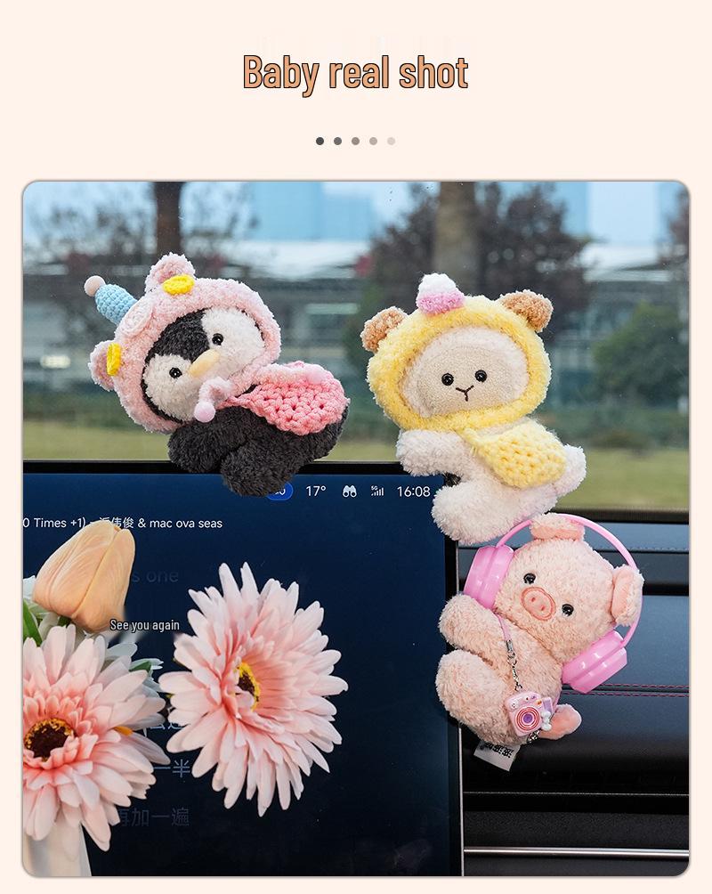 Cute Stress Relief Car & Monitor Ornaments - Console Screen & Figurine Decor