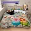 3PCs Husband Appreciation Design Cover Set, Breathable Fabric(1 Duvet Cover + 2 Pillowcases) (Without Quilt) yy250911213
