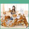 Exquisites Tiger Plüschtier Realistische Großkatze Orange Bengal Weiches Kuscheltier Kissen