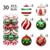 30Pcs Christmas Ball Christmas Tree Decor Ornaments 6cm Size Home Decor Xmas Hanging Tree Pendants New Year Ball Accessories