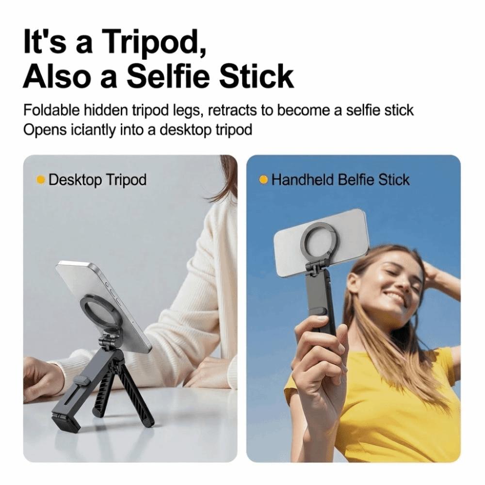 Rotating Magnetic Phone Holder Portable Tripod Mount New Desktop Clip Holder  Desktop