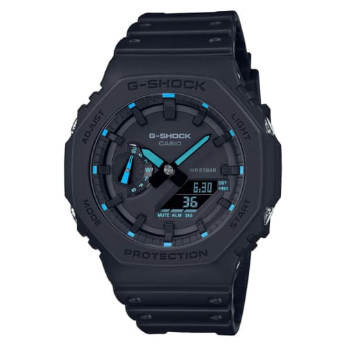 

Casio GA-2100-1A2ER Blue Resin Digital Quartz Men s Watch, Blue, One Size Fits All.