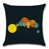 Eight Planets of the Solar System Kids Gift Printed Cushion Cover Chair Seat Sofa Decoration Home Decor Pillowcase