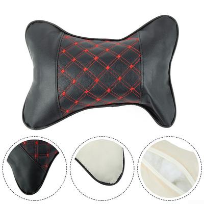 Cuscino Premium in Pelle per Poggiatesta Auto e Supporto Collo per Comfort Quattro Stagioni