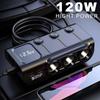 3 In 1 Car Charger Adapter PD 3 Socket Cigarette Lighter Splitter Charge Independent Switches DC Cigarette Outlet